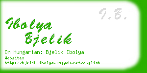 ibolya bjelik business card